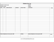 Printable Diabetes Daily Log Sheet