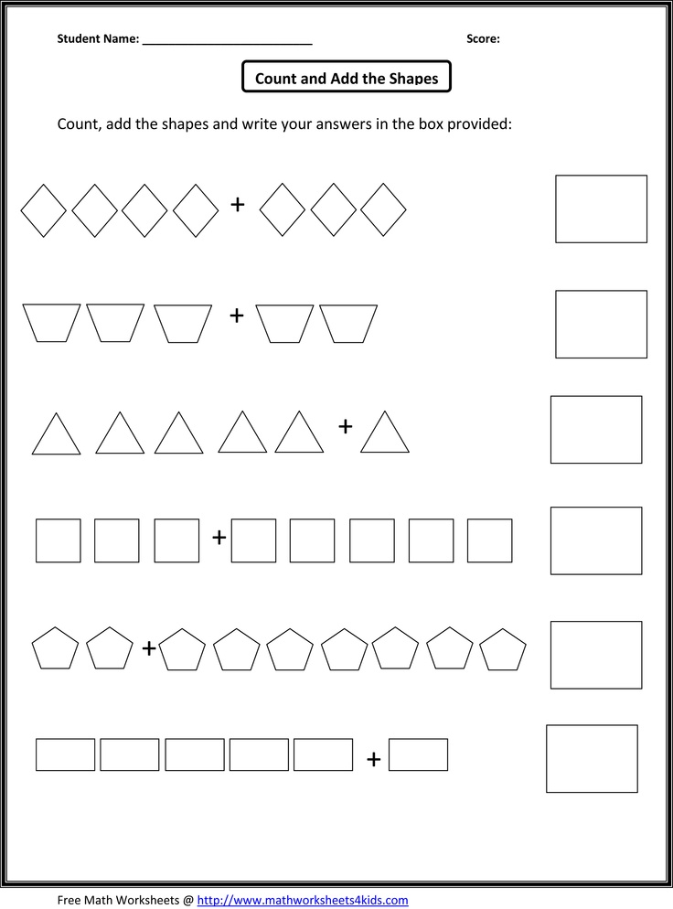 Printable Math Worksheets K-5