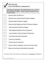 Behavior Chain Analysis Worksheet