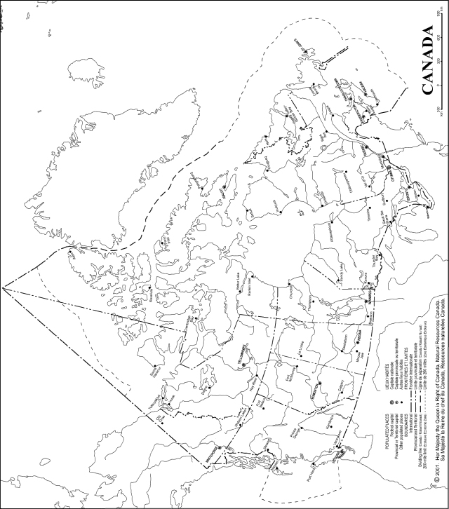 Canada Province Map Outline