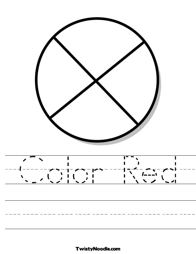 Color Red Worksheets