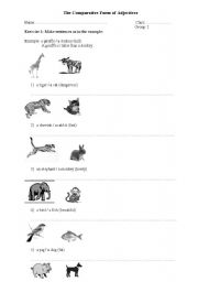 Degrees of Comparison Adjectives Worksheets