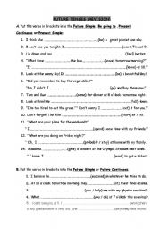 English Future Tense Worksheet