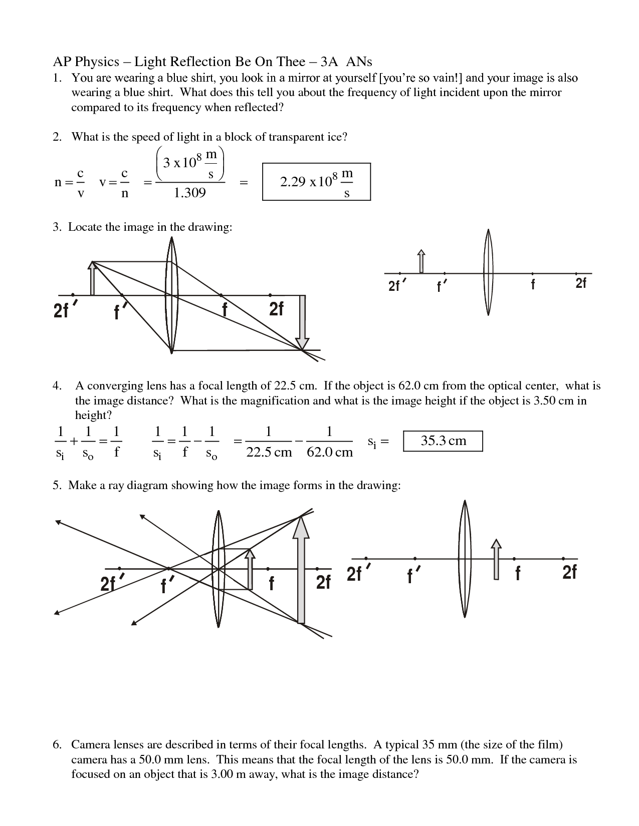 16 Light Reflection And Refraction Worksheet pdf Worksheeto