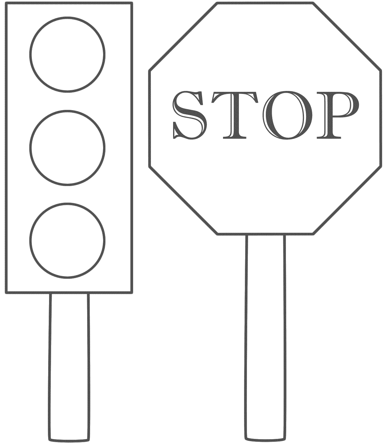 Traffic Sign Coloring Pages for Kids