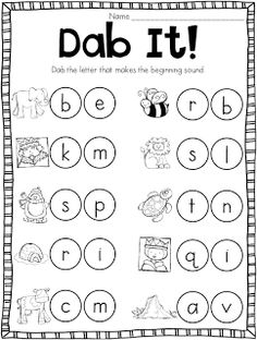 Free Printable Beginning Sounds Worksheets