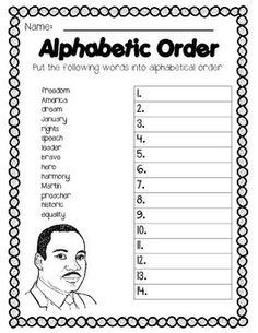 Martin Luther King Jr Worksheets