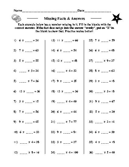 Multiplication Worksheets 6 Times Tables