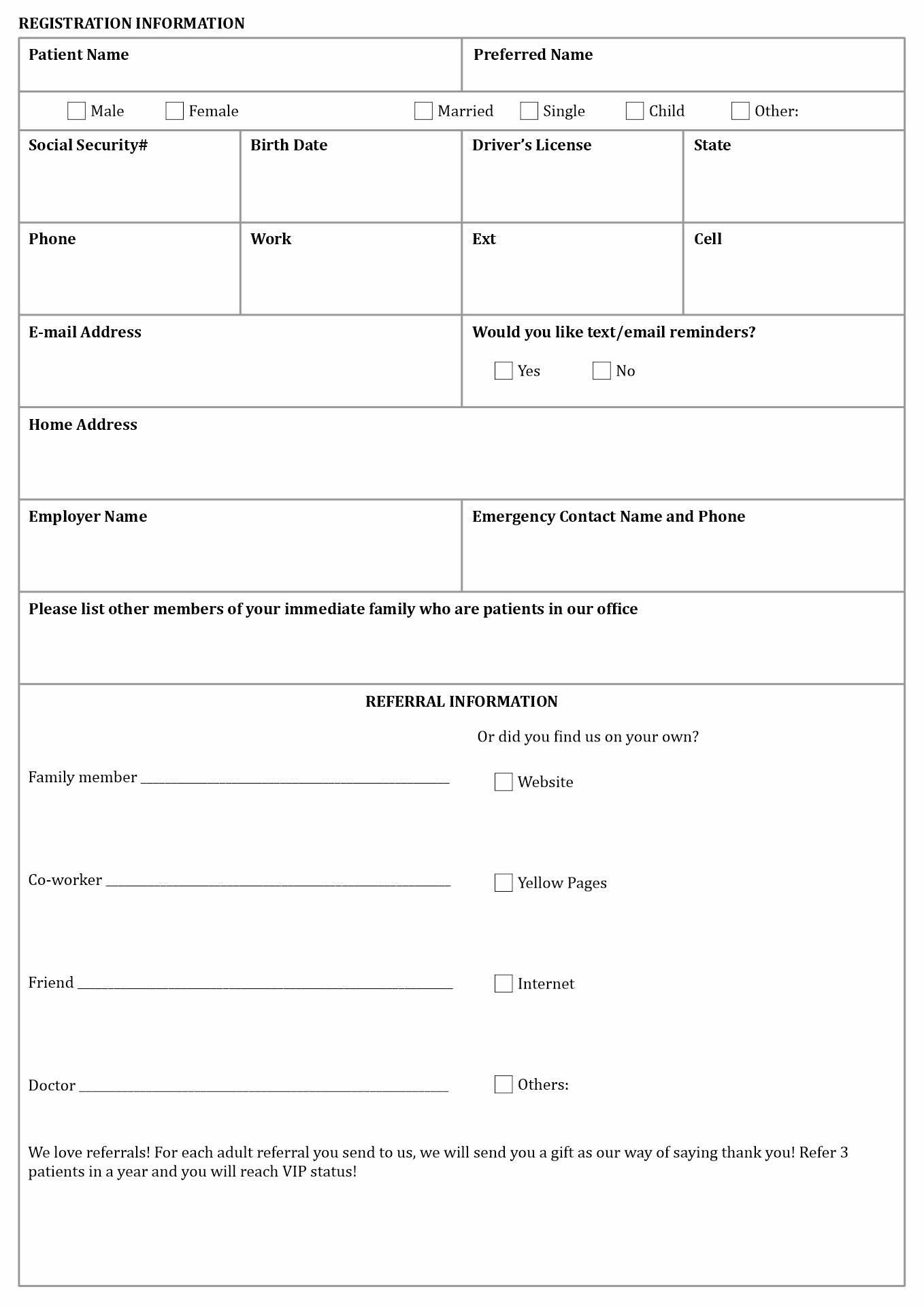 New Patient Forms