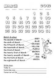 Ordinal Numbers 1 20 Worksheets