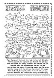 Ordinal Numbers Worksheet