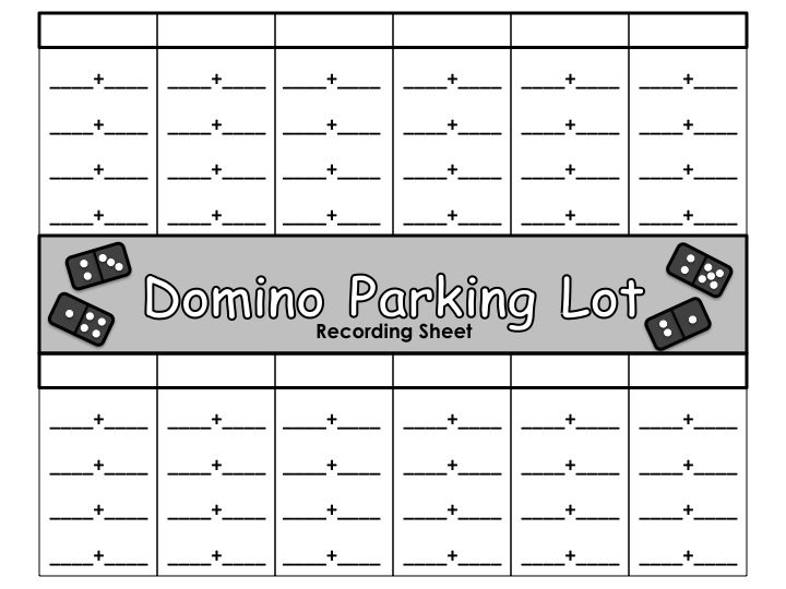 Parking Lot Domino Recording Sheet