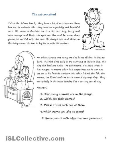 Printable Short Story Worksheets