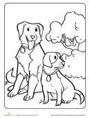 Sitting Dog Coloring Pages