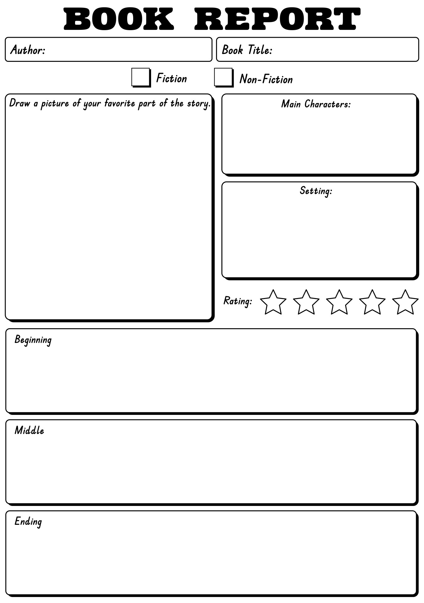 20 4th Grade Book Report Worksheets Worksheeto