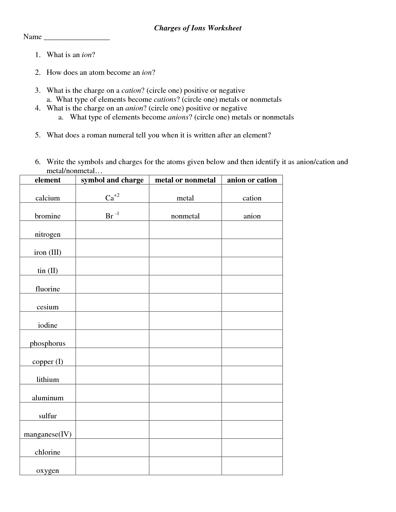 12 Metals And Nonmetals Worksheet Worksheeto