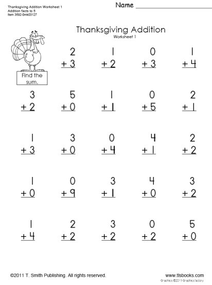 13 Turkey Addition Worksheets / Worksheeto.com