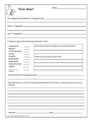 Worksheets Behavior Contracts