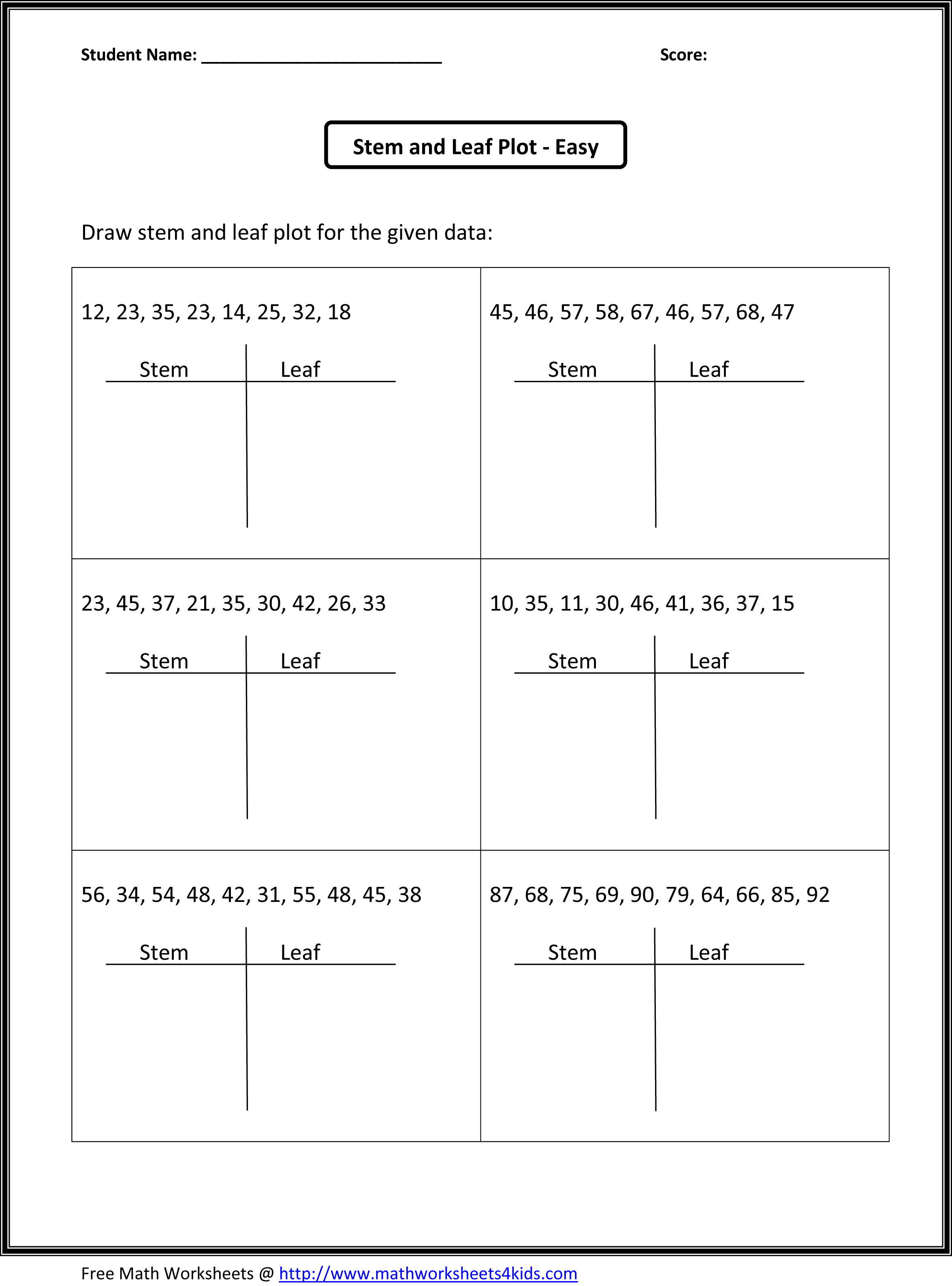 7th Grade Math Practice Worksheets