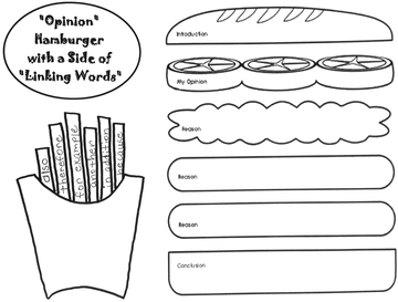 Hamburger Main Idea Graphic Organizer