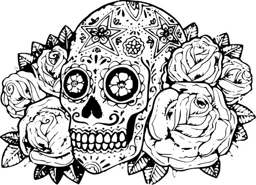 Printable Adult Coloring Pages Skulls