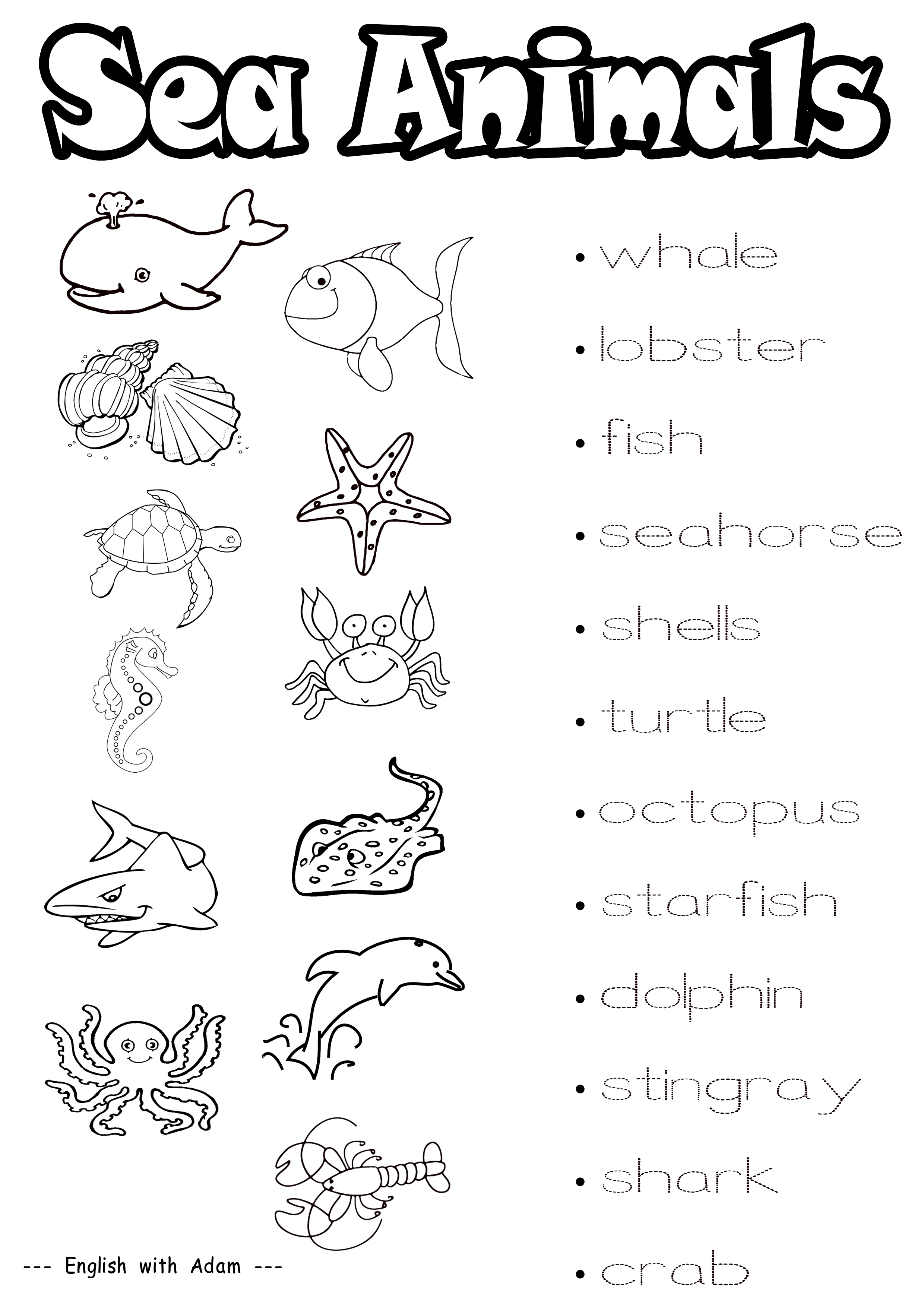 Sea Animal Printables