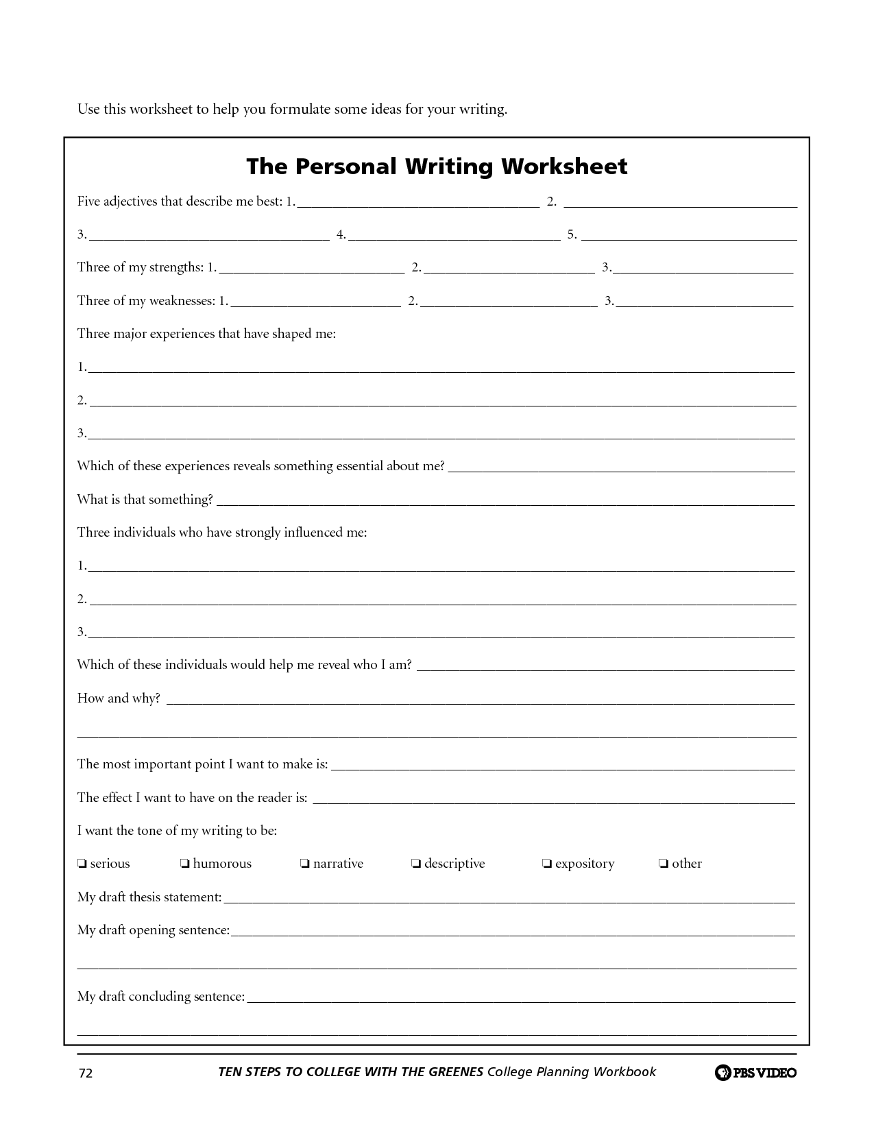 6th Grade Writing Worksheets