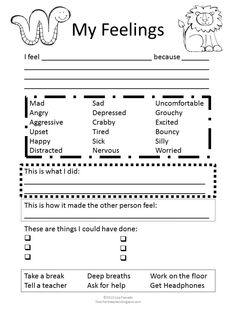 Behavior Problem Solving Worksheets