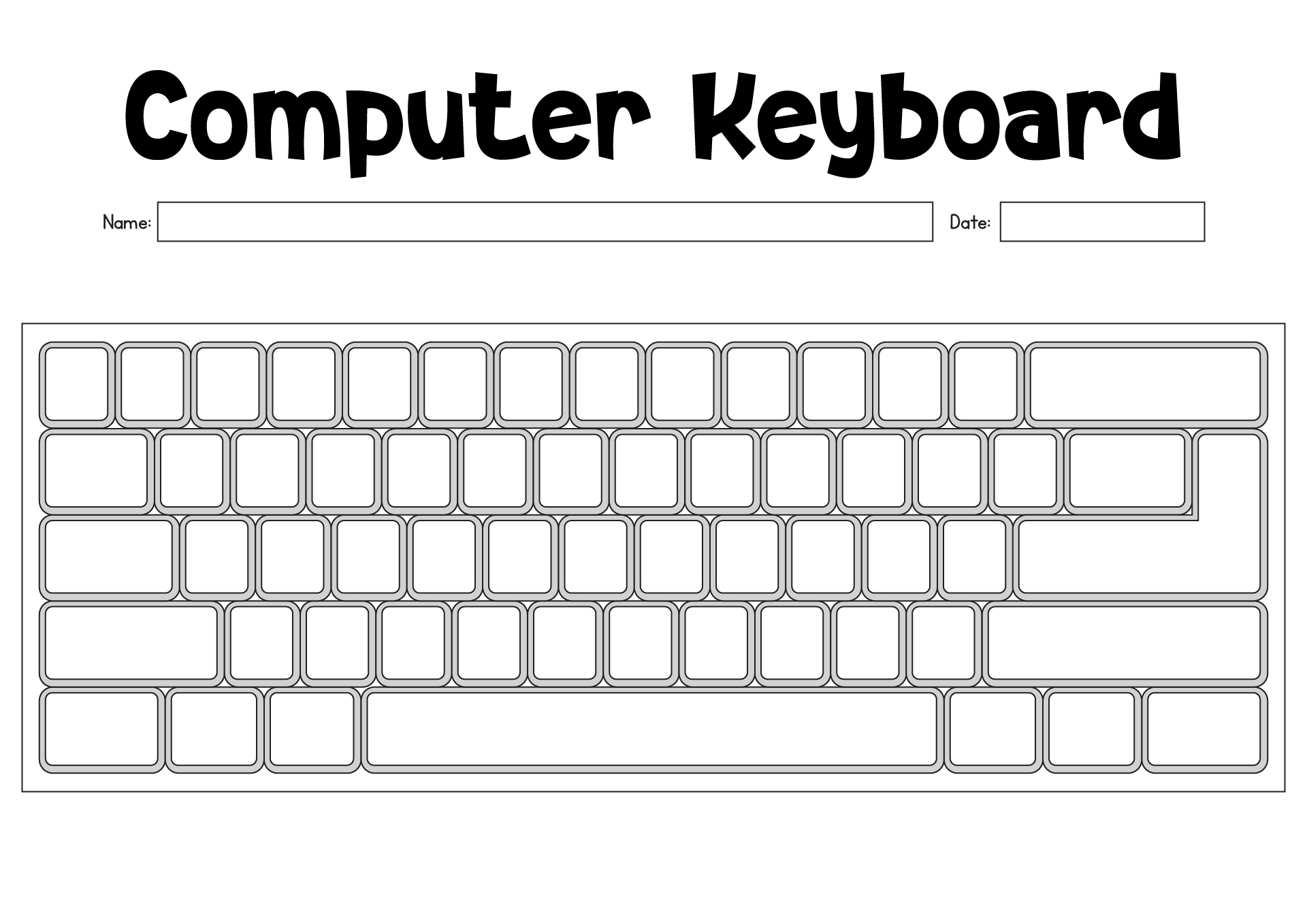 14 Printable Keyboarding Worksheets Worksheeto