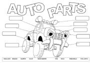 Car Worksheet Parts Label