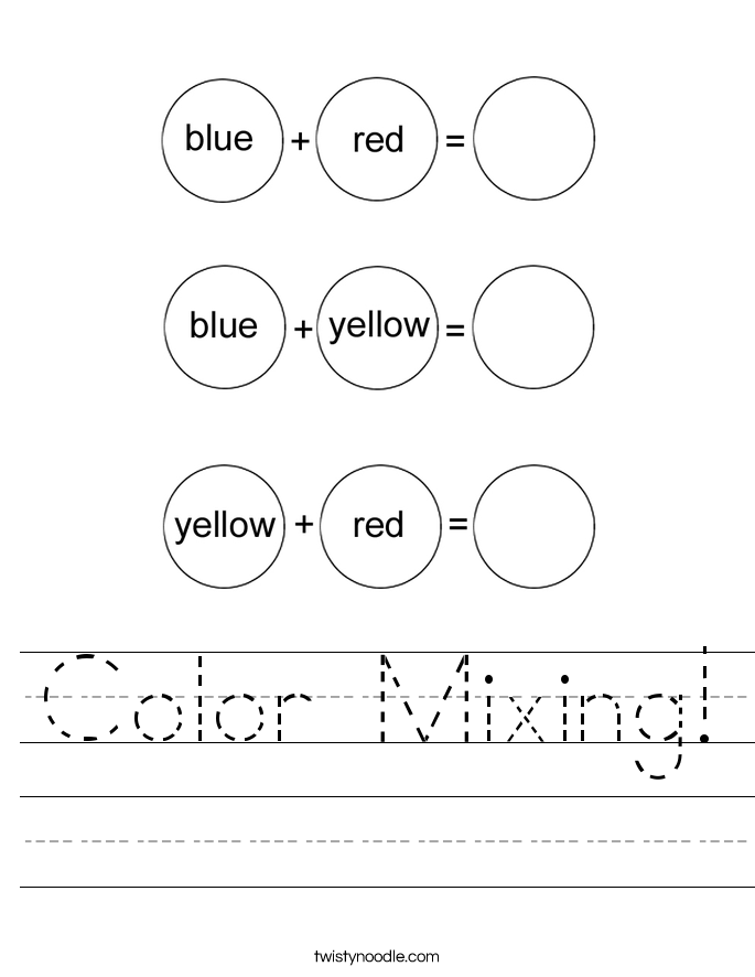 Color-Mixing Worksheet