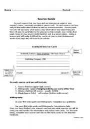 How to Write a Source Card for Research Paper