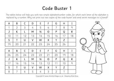 Printable Secret Code Puzzles for Kids