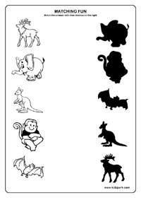 Shadow Matching Worksheets