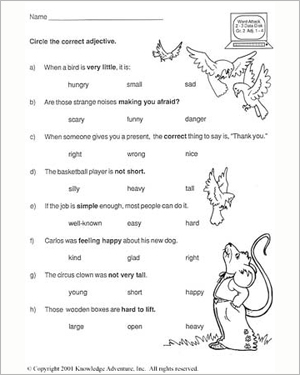 2nd Grade Language Arts Worksheets