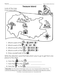 Compass Rose Directions Worksheets