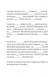 Fill in the Blank Worksheets Spelling Words