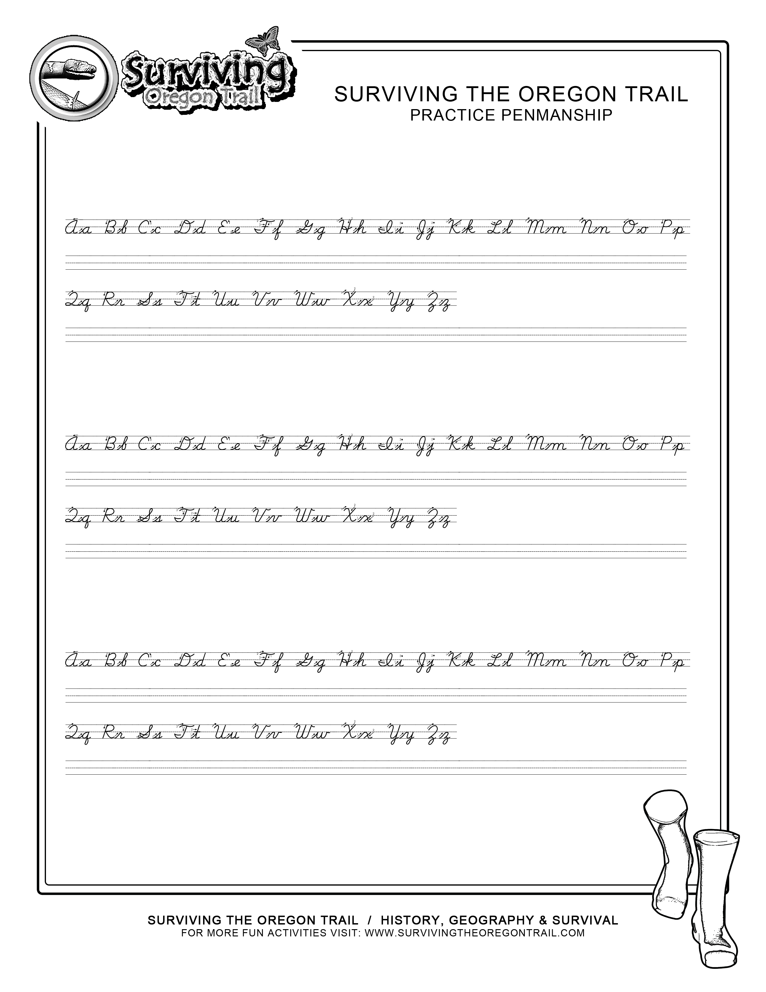 Free Printable Cursive Letters Worksheets