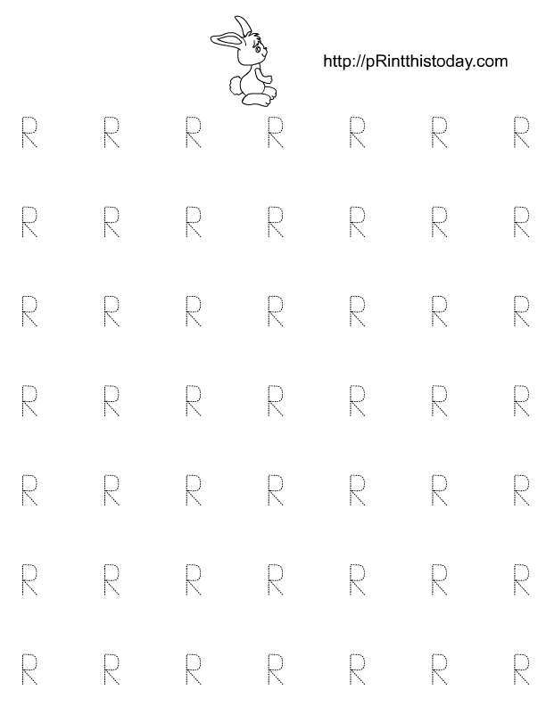 Letter R Tracing Worksheets