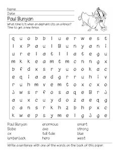 Paul Bunyan Tall-Tale Printable