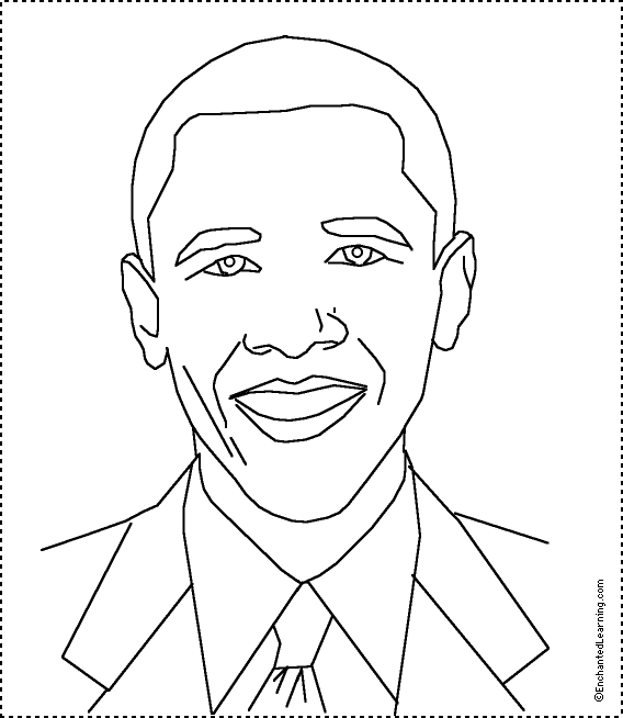 President Obama Coloring Page