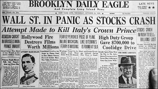 Wall Street Crash 1929 Great Depression