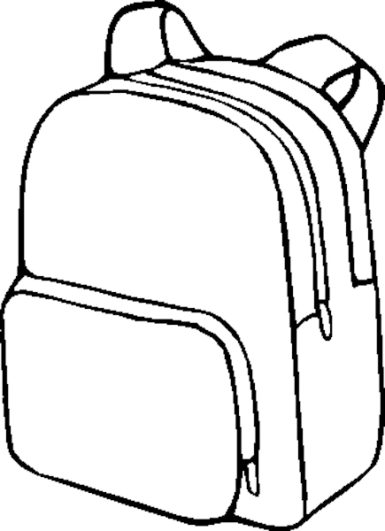 Backpack Coloring Page