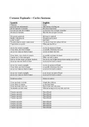 Spanish English ESL Adult Worksheet