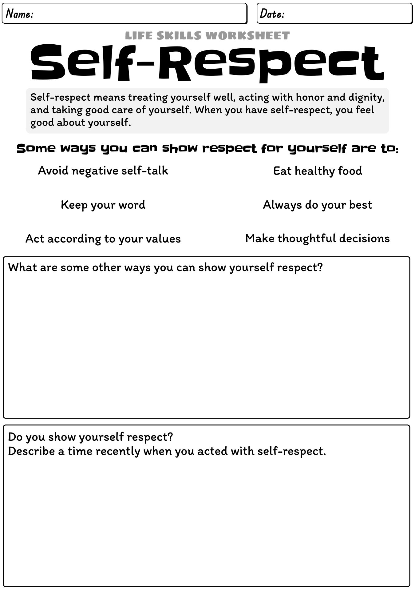 14 Life Skills Worksheets For Adults In Recovery Free PDF At Worksheeto