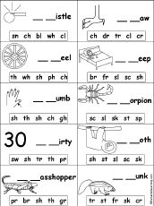 Blends and Digraphs Worksheets