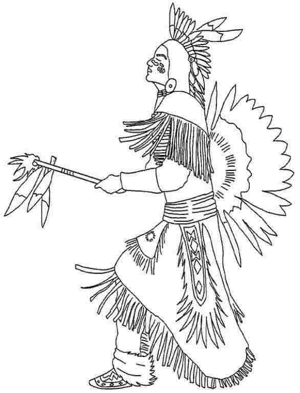 Indian Chief Coloring Pages