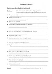 Shakespeare Globe Theatre Worksheet