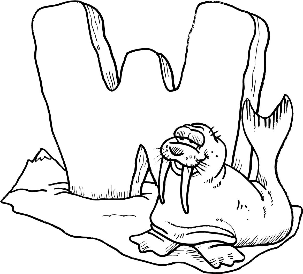 W Coloring Pages for Kindergarten