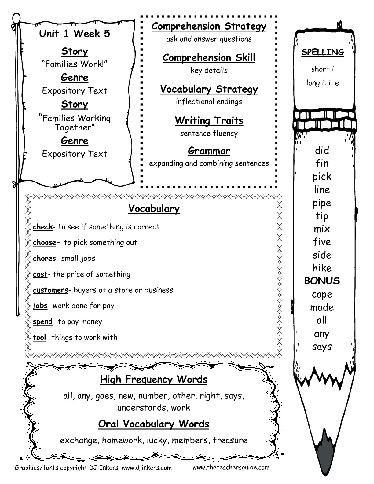 2nd Grade Spelling Worksheets